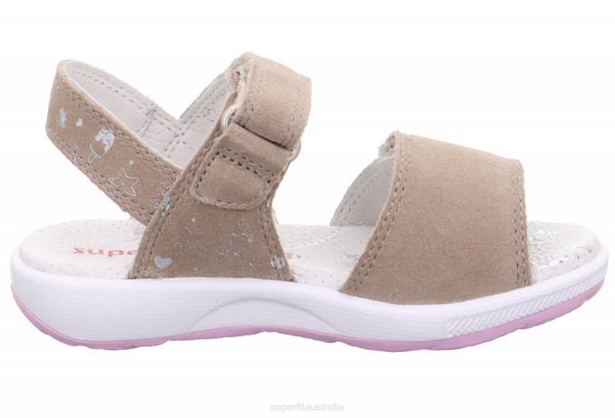 Superfit Beige Toddlers EMILY - Sandal with Velcro Fastener Z6Z8675