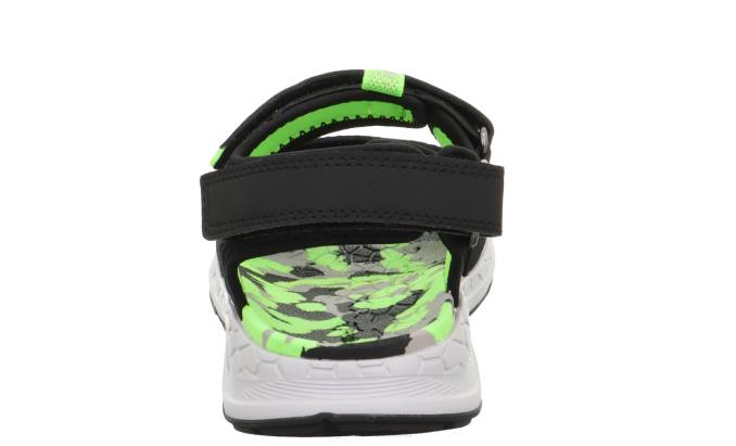 Superfit Black/Light Green Toddlers CRISS CROSS - Sandal with Velcro Fastener Z6Z8619