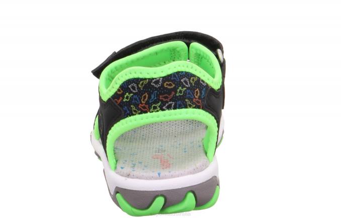 Superfit Black/Light Green Toddlers MIKE 3.0 - Sandal with Velcro Fastener Z6Z8674