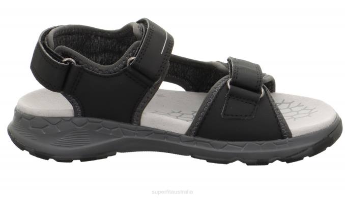 Superfit Black/Light grey Toddlers CRISS CROSS - Sandal with Velcro Fastener Z6Z8623