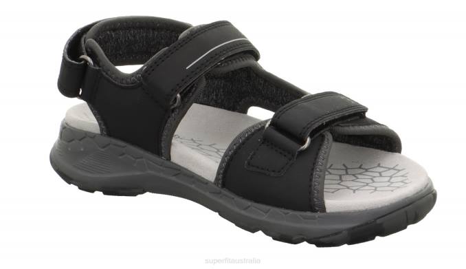 Superfit Black/Light grey Toddlers CRISS CROSS - Sandal with Velcro Fastener Z6Z8623