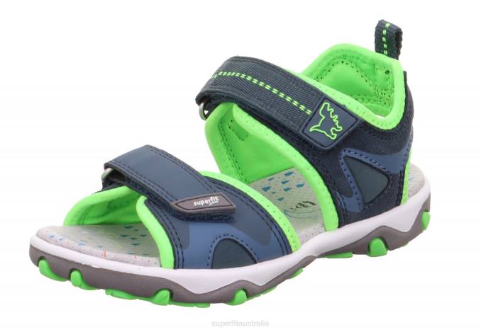 Superfit Blue/Light Green Toddlers MIKE 3.0 - Sandal with Velcro Fastener Z6Z8644