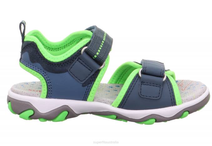 Superfit Blue/Light Green Toddlers MIKE 3.0 - Sandal with Velcro Fastener Z6Z8644