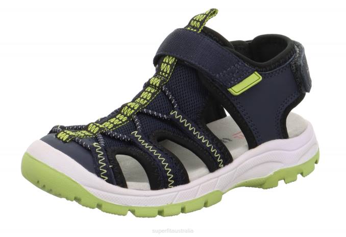 Superfit Blue/Light Green Toddlers TORNADO LIGHT - Sandal with Velcro Fastener Z6Z8668