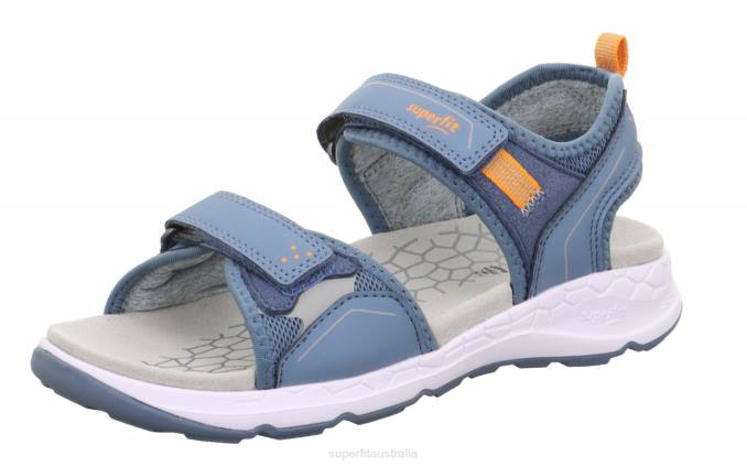 Superfit Blue/Orange Toddlers CRISS CROSS - Sandal with Velcro Fastener Z6Z8630