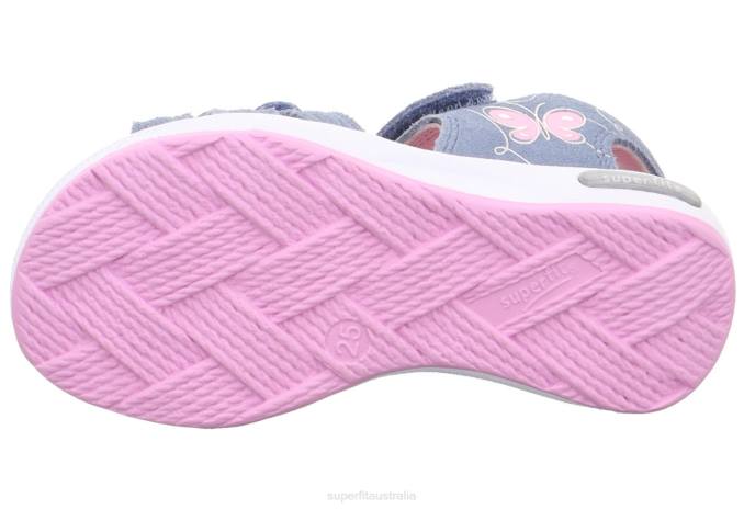 Superfit Blue/Pink Toddlers EMILY - Sandal with Velcro Fastener Z6Z8688