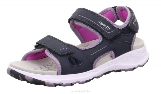 Superfit Blue/Purple Toddlers CRISS CROSS - Sandal with Velcro Fastener Z6Z8670