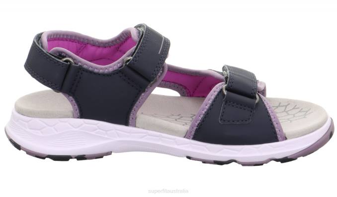 Superfit Blue/Purple Toddlers CRISS CROSS - Sandal with Velcro Fastener Z6Z8670