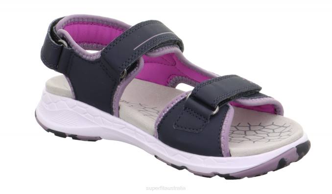 Superfit Blue/Purple Toddlers CRISS CROSS - Sandal with Velcro Fastener Z6Z8670