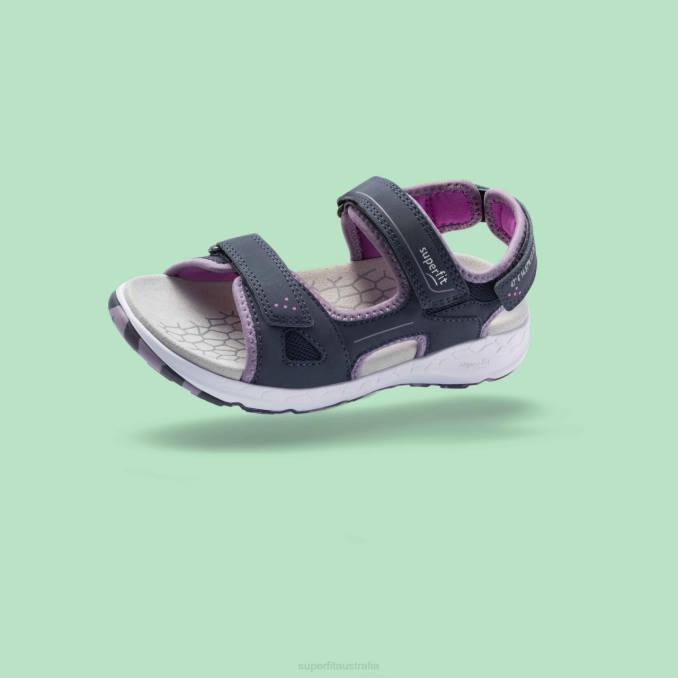 Superfit Blue/Purple Toddlers CRISS CROSS - Sandal with Velcro Fastener Z6Z8670