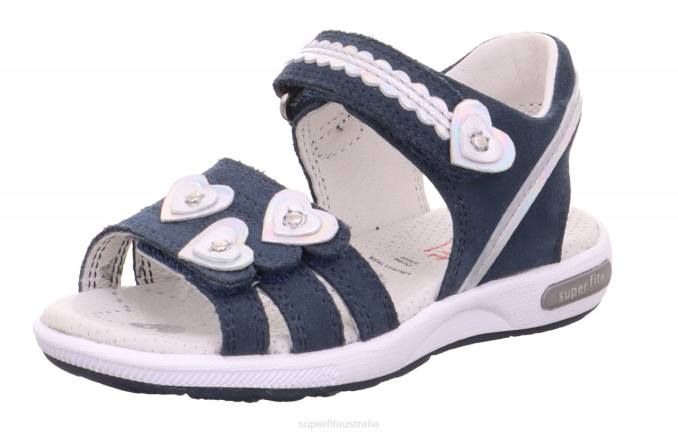 Superfit Blue/Silver Toddlers EMILY - Sandal with Velcro Fastener Z6Z8662