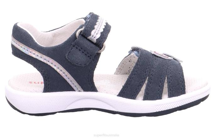 Superfit Blue/Silver Toddlers EMILY - Sandal with Velcro Fastener Z6Z8662