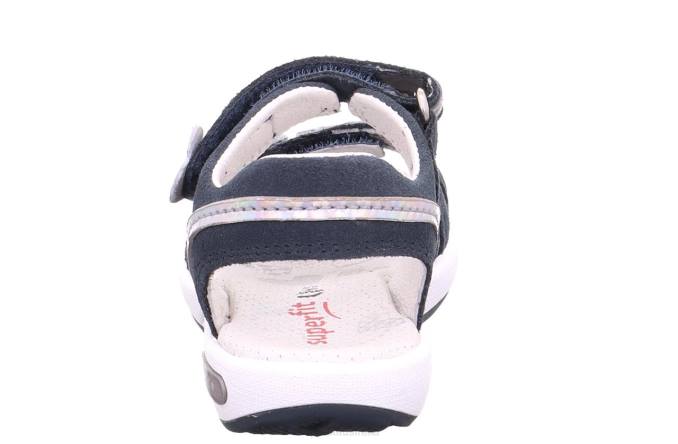 Superfit Blue/Silver Toddlers EMILY - Sandal with Velcro Fastener Z6Z8662