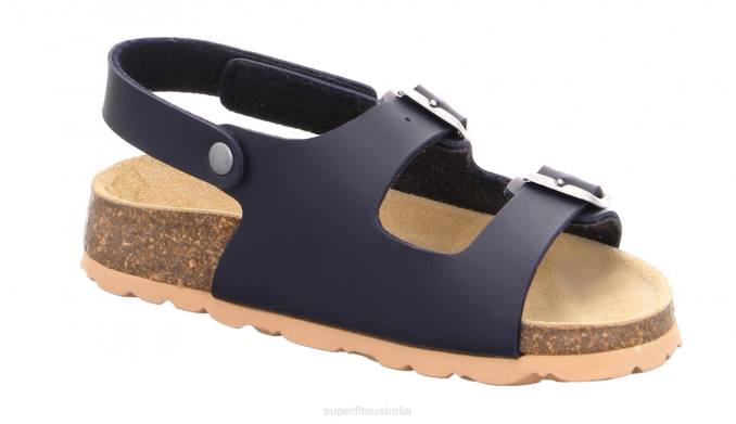 Superfit Blue Toddlers FUSSBETTPANTOFFEL - Sandal with Buckle Z6Z8582