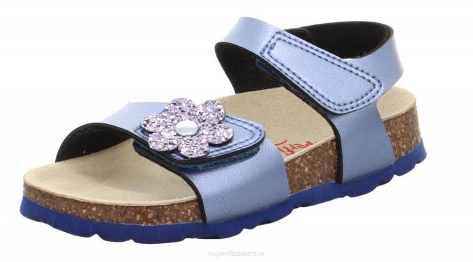 Superfit Blue Toddlers FUSSBETTPANTOFFEL - Sandal with Velcro Fastener Z6Z8631