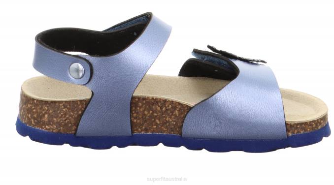 Superfit Blue Toddlers FUSSBETTPANTOFFEL - Sandal with Velcro Fastener Z6Z8631