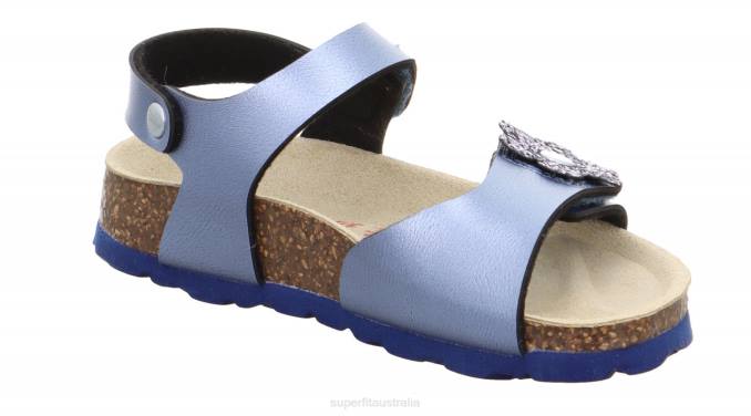 Superfit Blue Toddlers FUSSBETTPANTOFFEL - Sandal with Velcro Fastener Z6Z8631