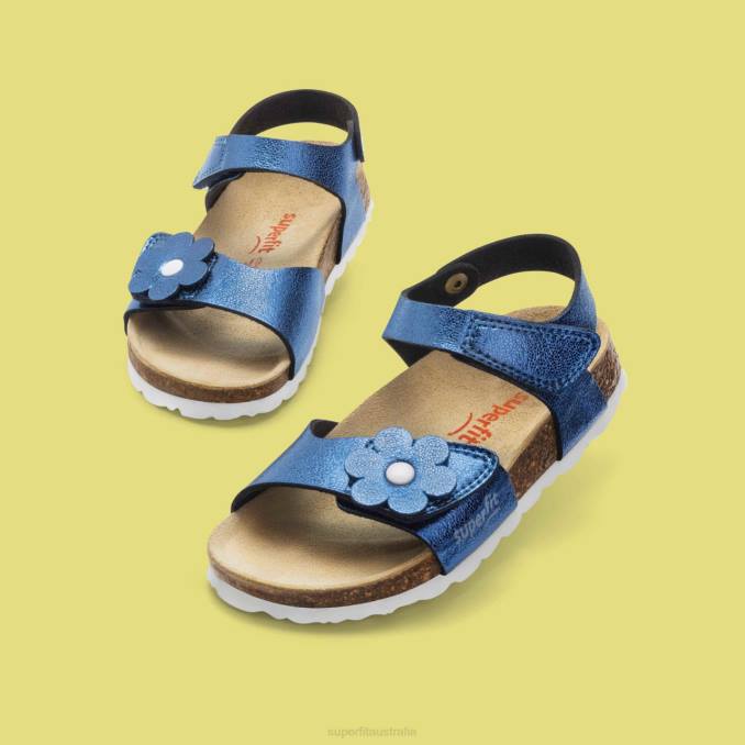 Superfit Blue Toddlers FUSSBETTPANTOFFEL - Sandal with Velcro Fastener Z6Z8634