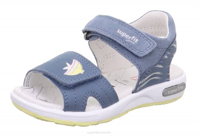 Superfit Blue/Yellow Toddlers EMILY - Sandal with Velcro Fastener Z6Z8666