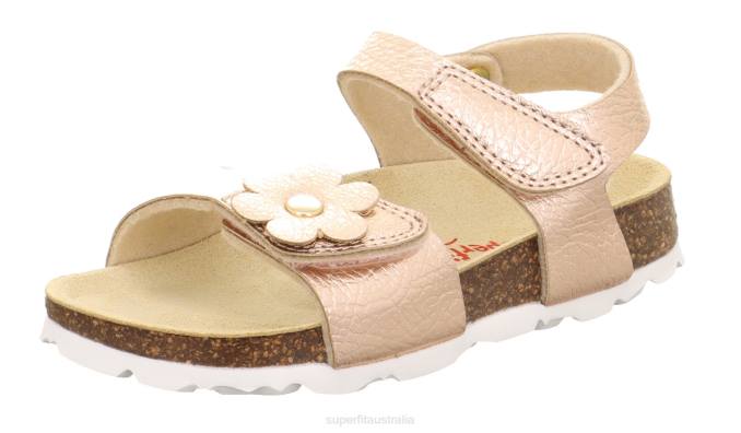 Superfit Bronze Toddlers FUSSBETTPANTOFFEL - Sandal with Velcro Fastener Z6Z8681