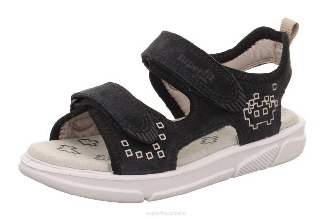 Superfit Grey/Black Toddlers PIXIE - Sandal with Velcro Fastener Z6Z8659