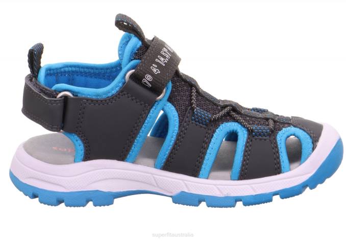 Superfit Grey/Light Blue Toddlers TORNADO LIGHT - Sandal with Velcro Fastener Z6Z8624