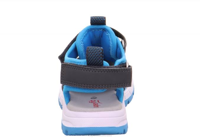 Superfit Grey/Light Blue Toddlers TORNADO LIGHT - Sandal with Velcro Fastener Z6Z8624