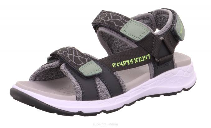 Superfit Grey Toddlers CRISS CROSS - Sandal with Velcro Fastener Z6Z8679