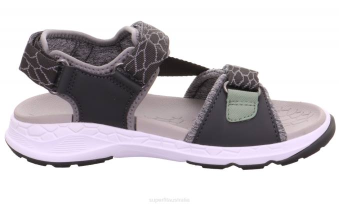 Superfit Grey Toddlers CRISS CROSS - Sandal with Velcro Fastener Z6Z8679