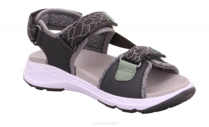 Superfit Grey Toddlers CRISS CROSS - Sandal with Velcro Fastener Z6Z8679