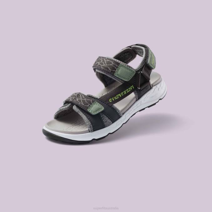 Superfit Grey Toddlers CRISS CROSS - Sandal with Velcro Fastener Z6Z8679