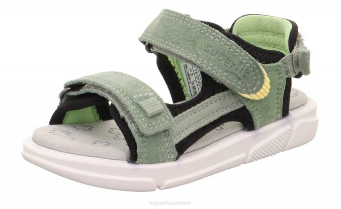 Superfit Light Green/Black Toddlers PIXIE - Sandal with Velcro Fastener Z6Z8676