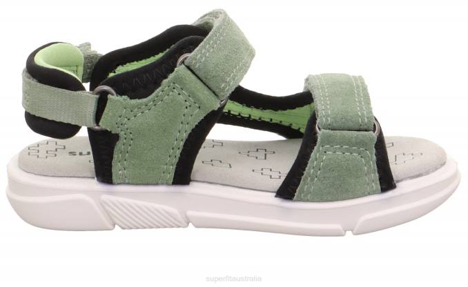 Superfit Light Green/Black Toddlers PIXIE - Sandal with Velcro Fastener Z6Z8676