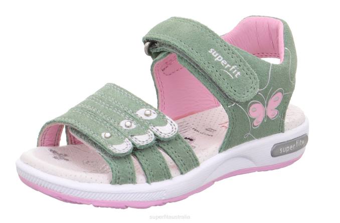 Superfit Light Green/Pink Toddlers EMILY - Sandal with Velcro Fastener Z6Z8680