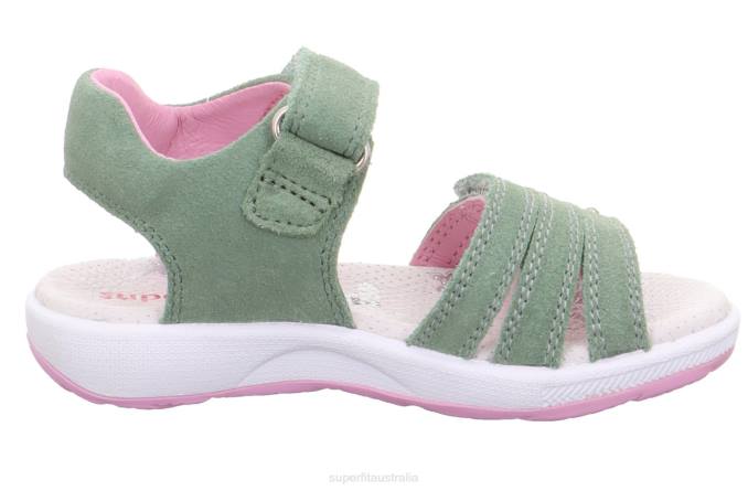 Superfit Light Green/Pink Toddlers EMILY - Sandal with Velcro Fastener Z6Z8680