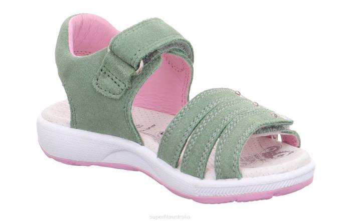 Superfit Light Green/Pink Toddlers EMILY - Sandal with Velcro Fastener Z6Z8680