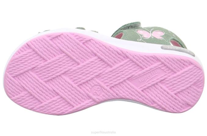 Superfit Light Green/Pink Toddlers EMILY - Sandal with Velcro Fastener Z6Z8680