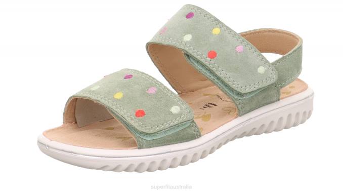 Superfit Light Green Toddlers SPARKLE - Sandal with Velcro Fastener Z6Z8643