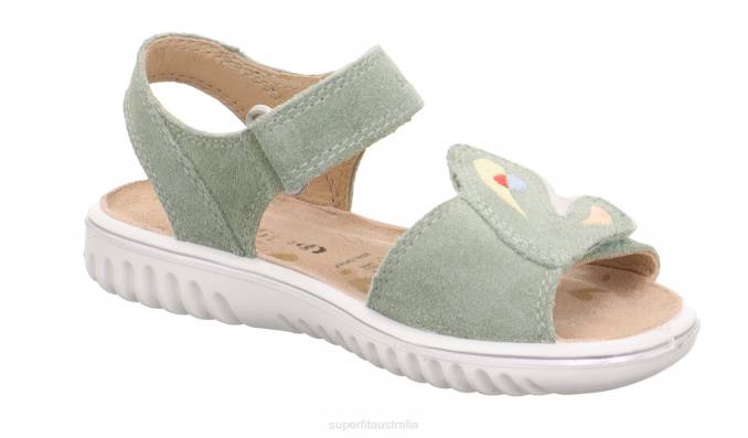 Superfit Light Green Toddlers SPARKLE - Sandal with Velcro Fastener Z6Z8672