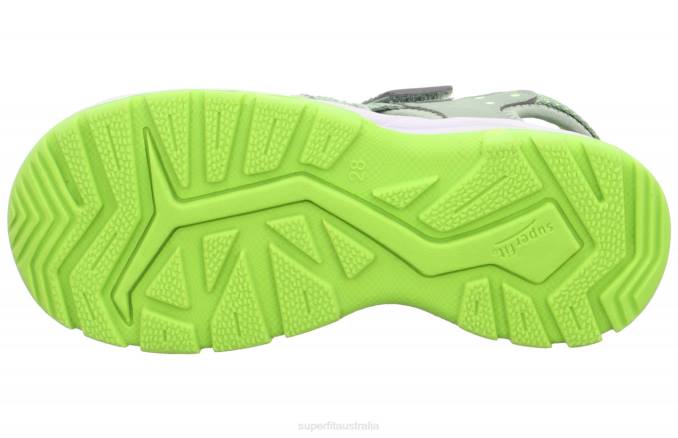 Superfit Light Green/Yellow Toddlers TORNADO LIGHT - Sandal with Velcro Fastener Z6Z8687