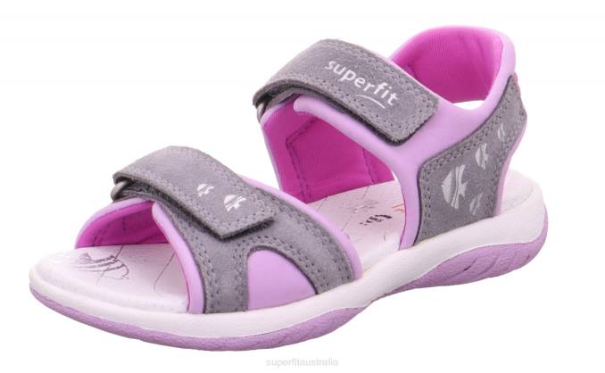 Superfit Light Grey/Purple Toddlers SUNNY - Sandal with Velcro Fastener Z6Z8638