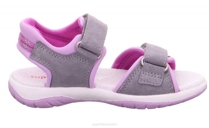 Superfit Light Grey/Purple Toddlers SUNNY - Sandal with Velcro Fastener Z6Z8638