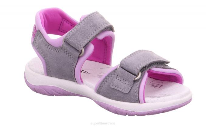 Superfit Light Grey/Purple Toddlers SUNNY - Sandal with Velcro Fastener Z6Z8638