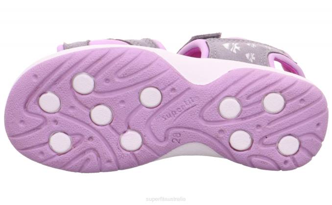 Superfit Light Grey/Purple Toddlers SUNNY - Sandal with Velcro Fastener Z6Z8638