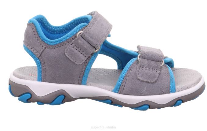 Superfit Light Grey/Turquoise Toddlers MIKE 3.0 - Sandal with Velcro Fastener Z6Z8636