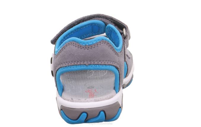 Superfit Light Grey/Turquoise Toddlers MIKE 3.0 - Sandal with Velcro Fastener Z6Z8636