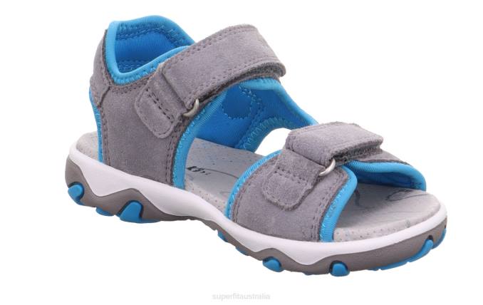 Superfit Light Grey/Turquoise Toddlers MIKE 3.0 - Sandal with Velcro Fastener Z6Z8636