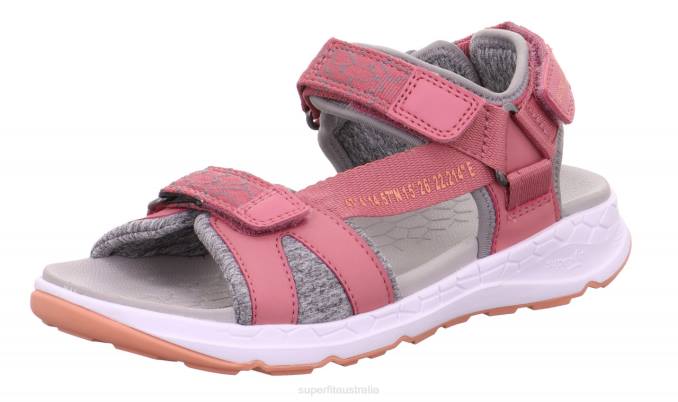 Superfit Pink/Orange Toddlers CRISS CROSS - Sandal with Velcro Fastener Z6Z8635