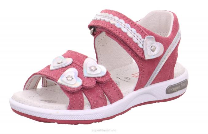 Superfit Pink/Silver Toddlers EMILY - Sandal with Velcro Fastener Z6Z8616