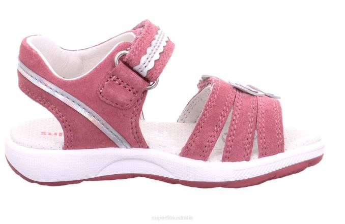 Superfit Pink/Silver Toddlers EMILY - Sandal with Velcro Fastener Z6Z8616